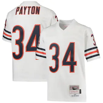 youth mitchell and ness walter payton white chicago bears 1